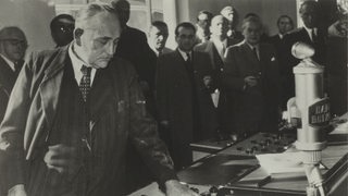 Einweihung des Mittelwellensenders durch Wilhelm Kaisen am 15. Oktober 1951