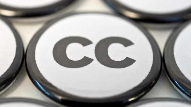 Button mit dem Logo von Creative Commons (Symbolbild)