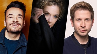 Collage zeigt: Giovanni Zarrella, Katja Riemann und Kevin Kühnert