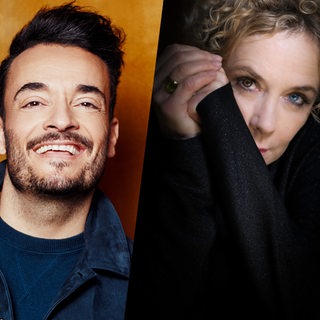Collage zeigt: Giovanni Zarrella, Katja Riemann und Kevin Kühnert