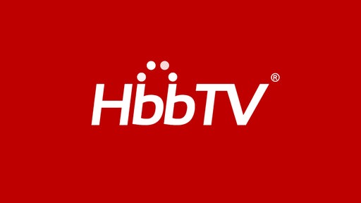 Ein rotes Logo mit den Buchstaben HbbTV