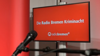 "Die Radio Bremen Kriminacht" steht auf einem Monitor