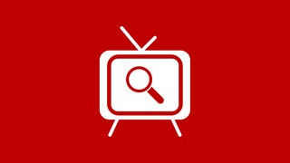 Symbolbild eines TV mit Lupe
