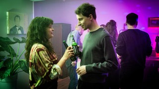 Rani Ewers und Marek Kolschak auf einer Party