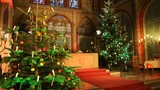 Weihnachtsbäume am Altar im Bremer Dom