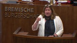 Bremens Sozialsenatorin Anja Stahmann spricht in der Bremischen Bürgerschaft. 